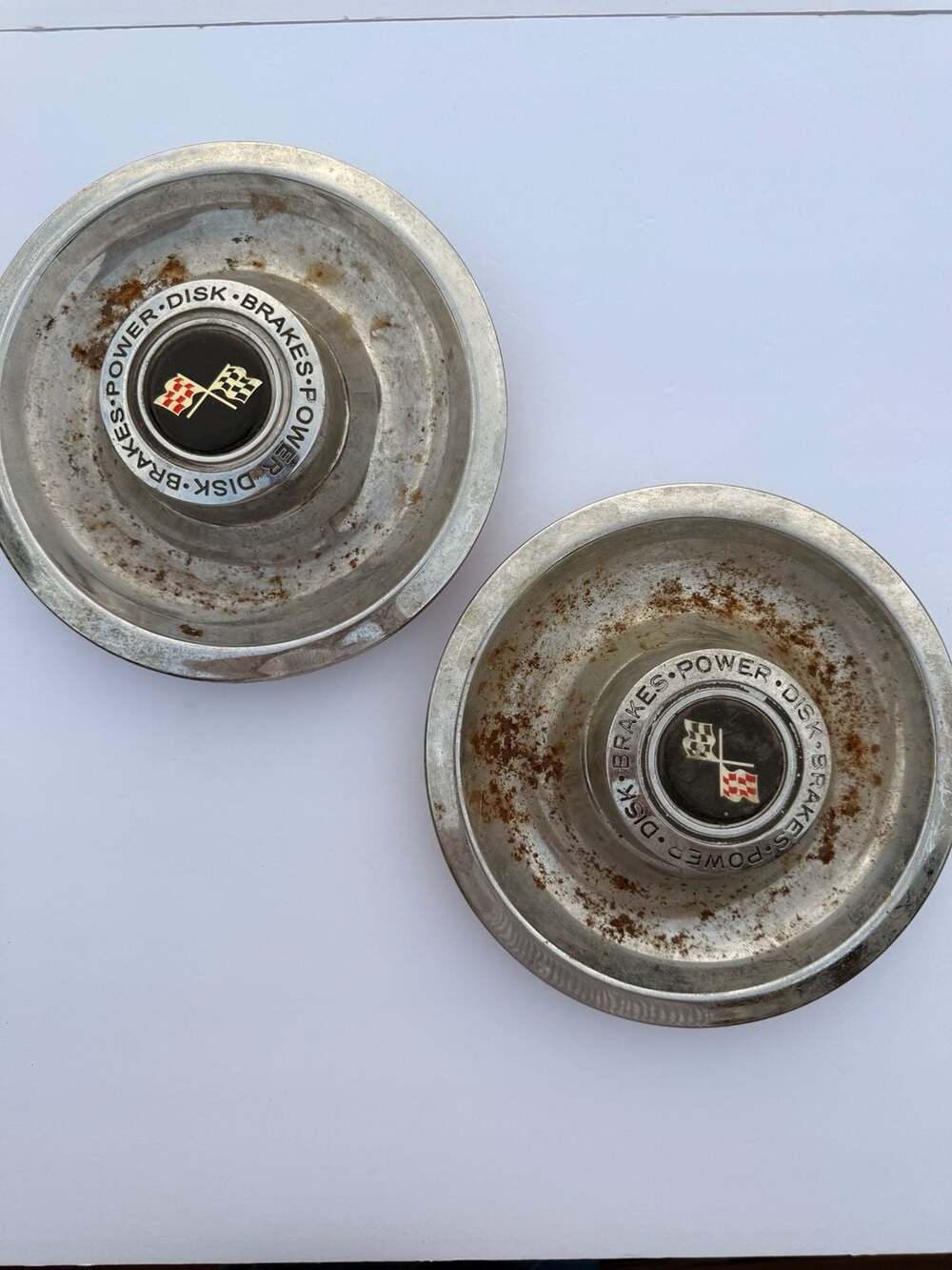 Vintage Chevrolet Corvette Rally Wheel Center Hub Caps - Set of 2